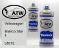 Preview: Volkswagen, Branco Star II, L8012: 400ml Sprühdose + 400ml Klarlack - Set, von ATW Autoteile West.